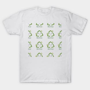 Pattern with recycling symbol T-Shirt